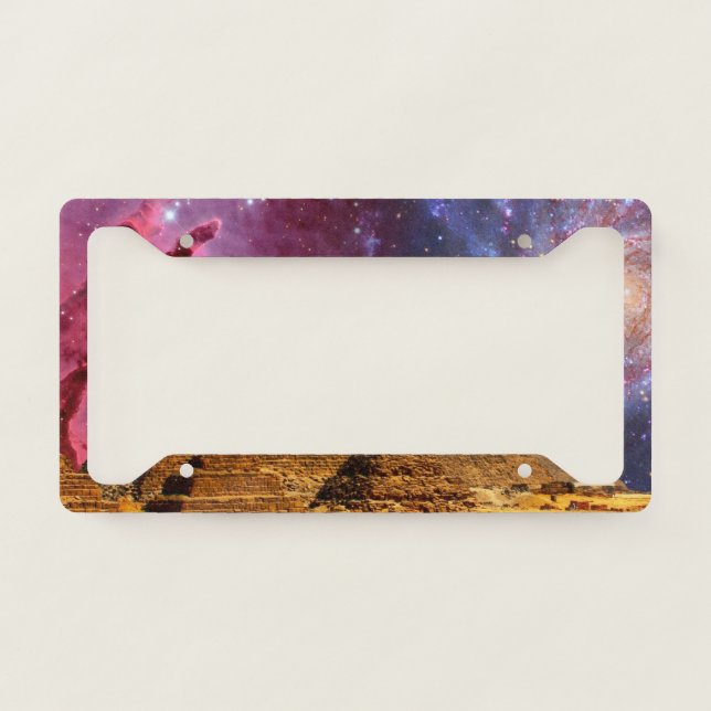 cosmic storm above egypt license plate frame (Front)