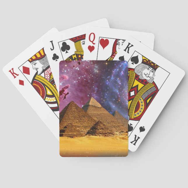 cosmic storm above egypt poker cards (Back)