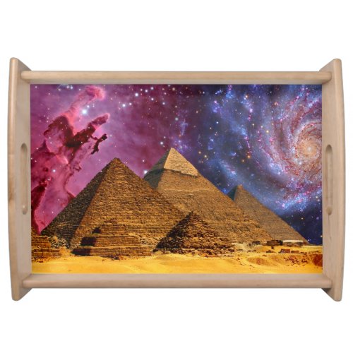 cosmic storm above egypt serving tray