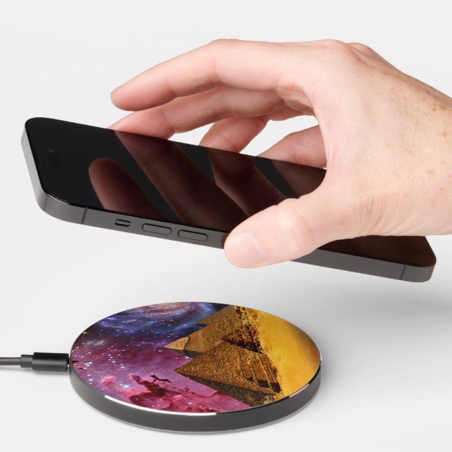 cosmic storm above egypt wireless charger  (Hand)
