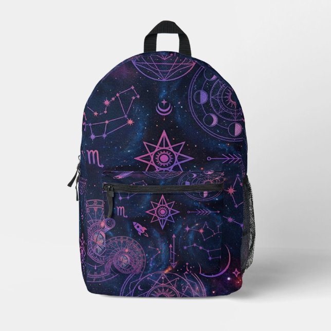 Cosmic Streetwear Celestial Astrology Backpack (Front)