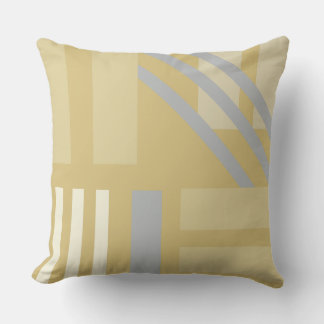Cosmic Stripe Gold Throw Pillow