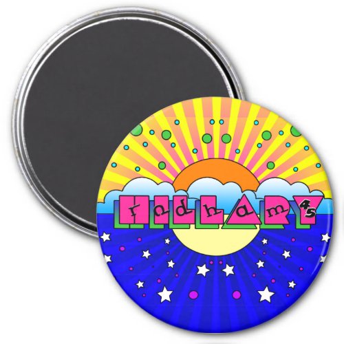Cosmic Style Hillary Celebration Poster Magnet