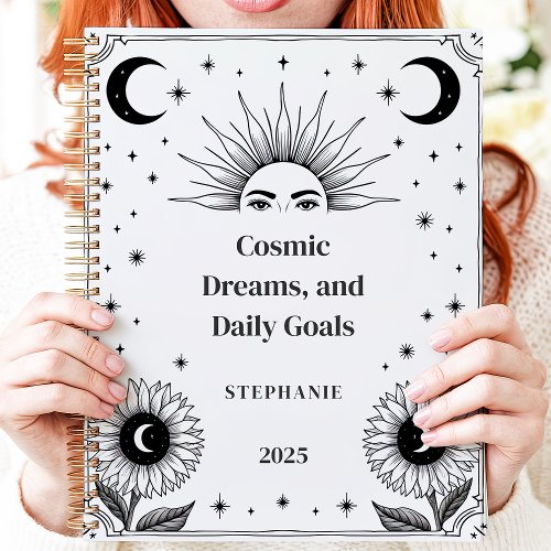 Cosmic Sun And Moon Custom Name Manifestation Planner