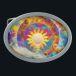Cosmic Sun Belt Buckle<br><div class="desc">A sun shining in the cosmic universe</div>