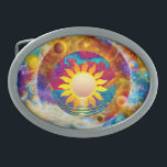Cosmic Sun Belt Buckle<br><div class="desc">A sun shining in the cosmic universe</div>