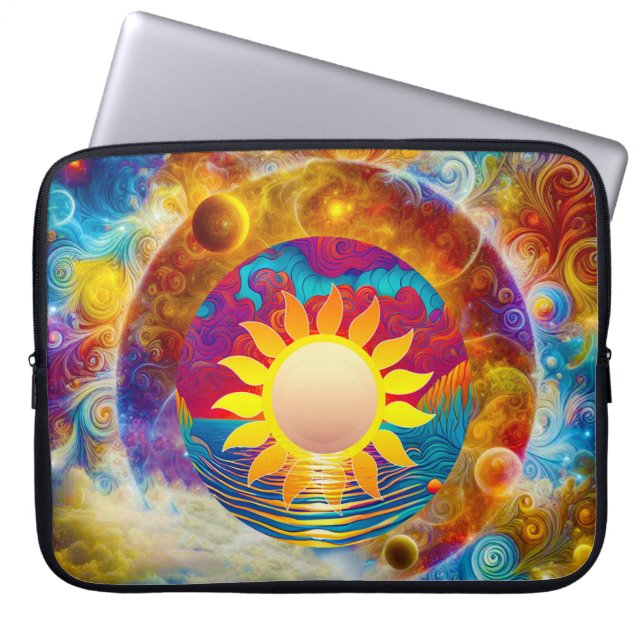 Cosmic Sun Laptop Sleeve (Front)