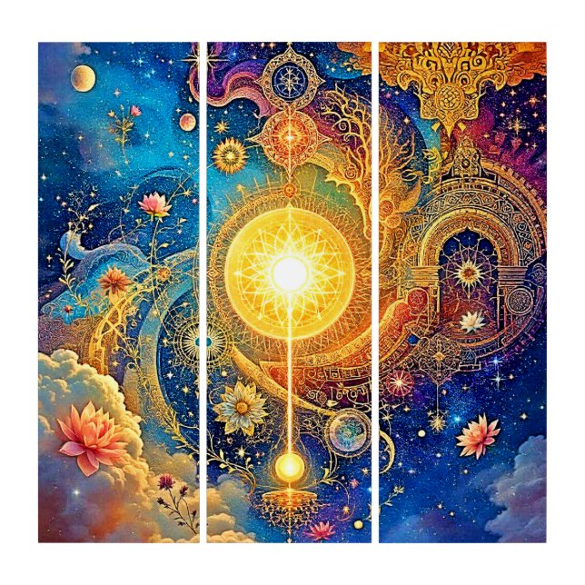 Cosmic Sun Mandala Art (Front)