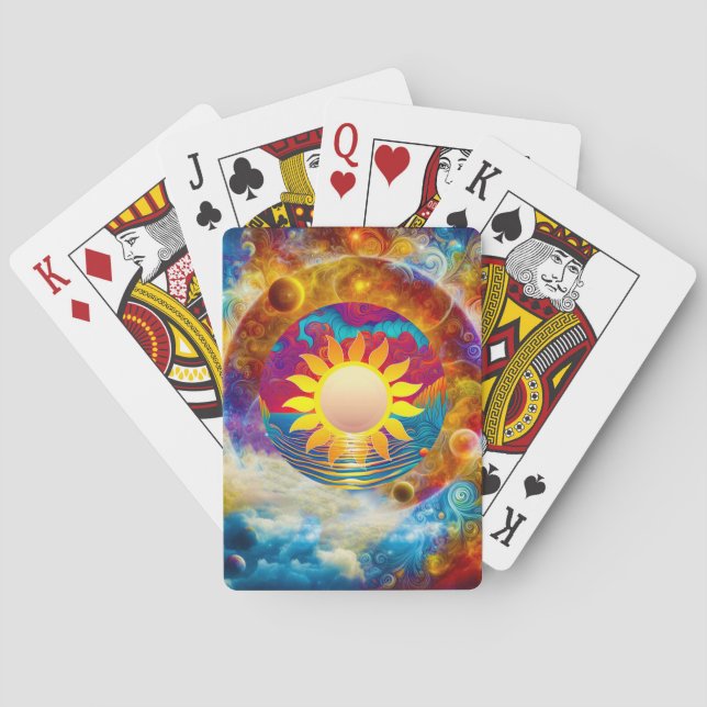 Cosmic Sun Poker Cards (Back)