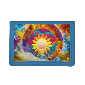 Cosmic Sun Tri-fold Wallet