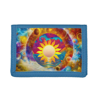 Cosmic Sun Trifold Wallet