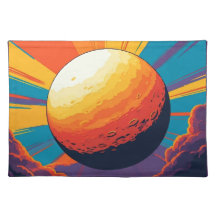 Cosmic Sunset Art –Futuristic Table Decor