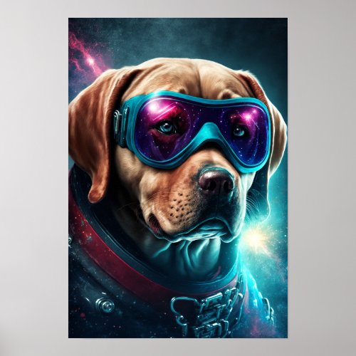 Cosmic Super Dog Poster