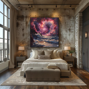 Cosmic Swirl: Impressionist and Surrealist Poster