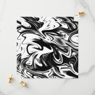 "Cosmic Swirl: The Black and White Marble Elegance Save The Date