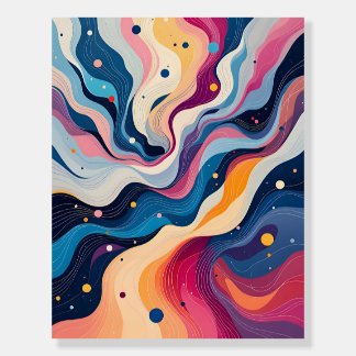 Cosmic Swirl, Vibrant Abstract Artwork Foam Board