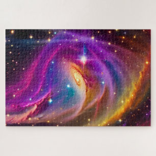 Cosmic Swirling Indigo Party Fun Event in Universe Jigsaw Puzzle