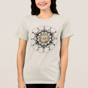 Cosmic Symmetry – Sacred Geometry Mandala T-shirt Tri-Blend Shirt