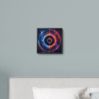 Cosmic Symphony Celestial Orbits and Nebulae Dance Peel And Stick Photo Tile