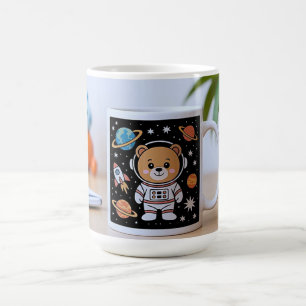 Cosmic Teddy Adventure Coffee Mug