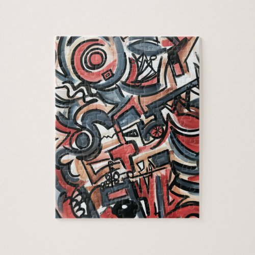 Cosmic Tension_Hand Painted Abstract Art Jigsaw Puzzle