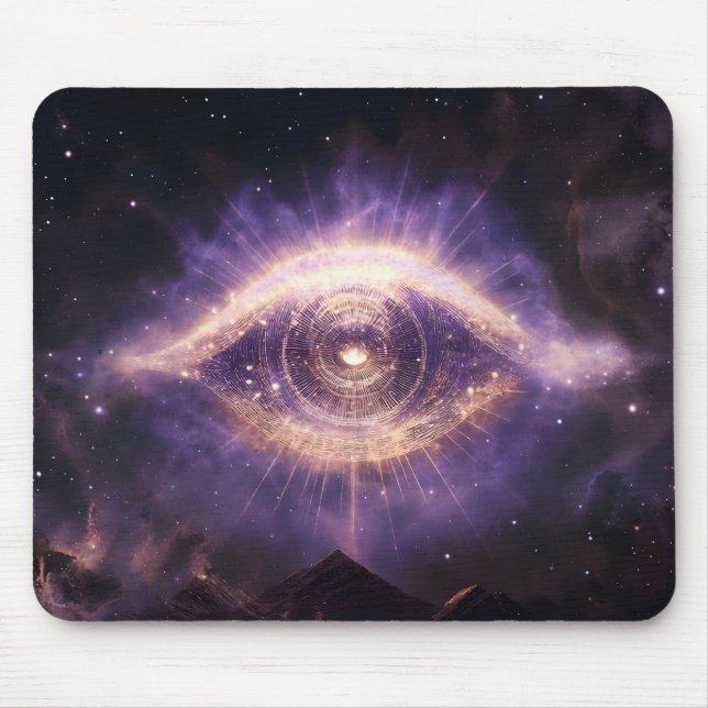 Cosmic Third Eye Awakening - Spiritual Awareness Mouse Pad (Front)