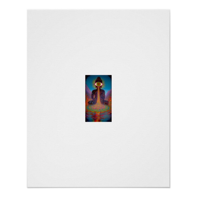 Cosmic Third Eye Meditation Vision Poster (Front)