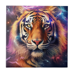 Cosmic Tiger Ceramic Tile