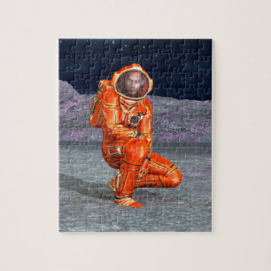 Cosmic Traveler Surreal Planet Landscape Art Jigsaw Puzzle