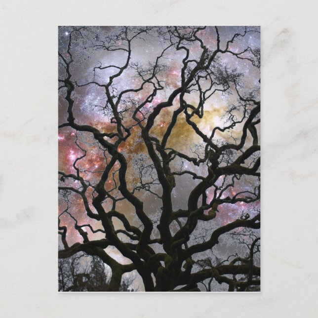 Cosmic Tree - Colliding Galaxies Postcard (Front)