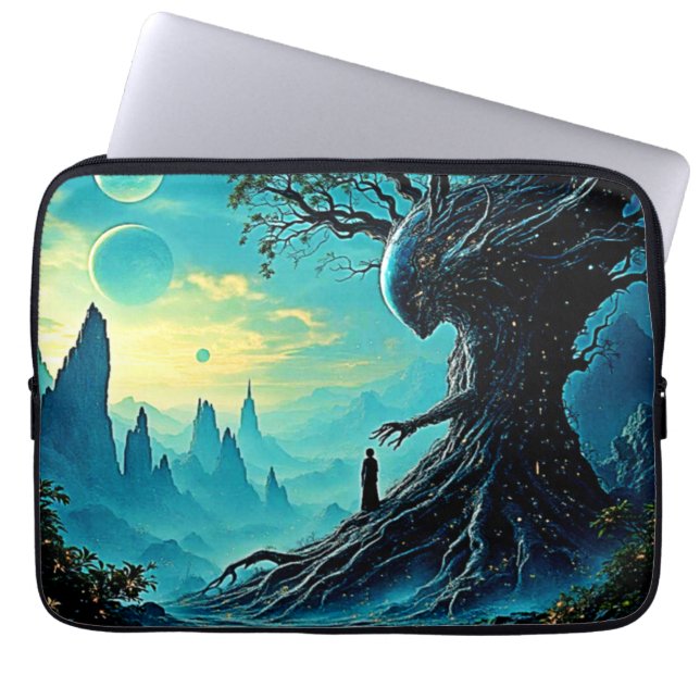 Cosmic Tree of Life Fantasy Laptop Sleeve (Front)