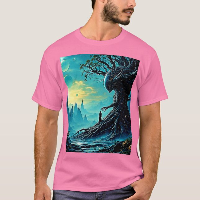 Cosmic Tree of Life Fantasy T-Shirt (Front)