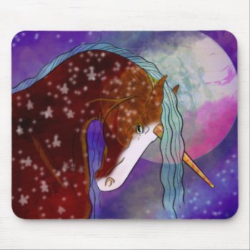 Cosmic Unicorn 4 Mouse Pad by Heart_Horses at Zazzle