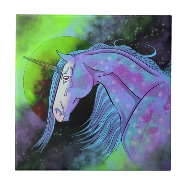 Cosmic Unicorn 6 Ceramic Tile (Front)