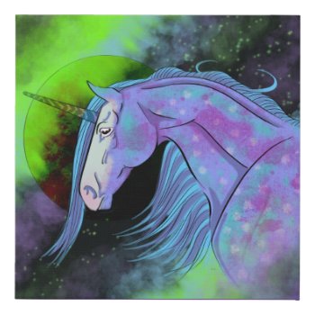 Cosmic Unicorn 6 Faux Canvas Print by Heart_Horses at Zazzle