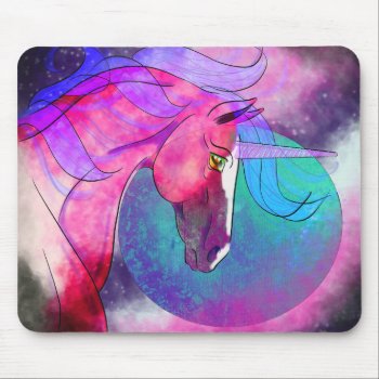 Cosmic Unicorn 7 Mouse Pad by Heart_Horses at Zazzle
