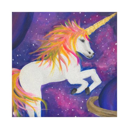 Cosmic Unicorn Canvas Print
