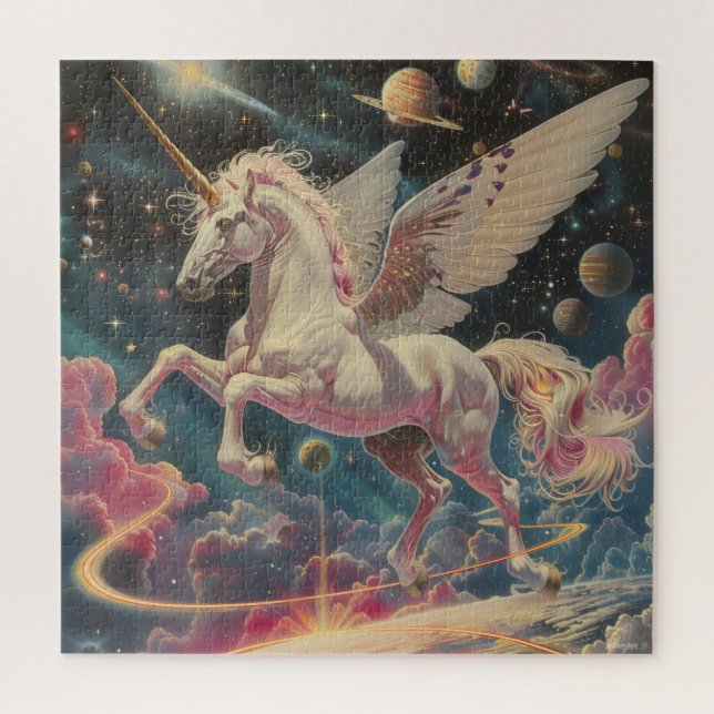 Cosmic Unicorn Pegasus Puzzle (Vertical)