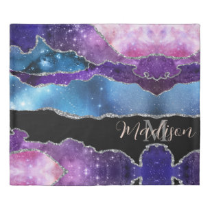 Cosmic Unicorn Silver Glitter Trendy Duvet Cover