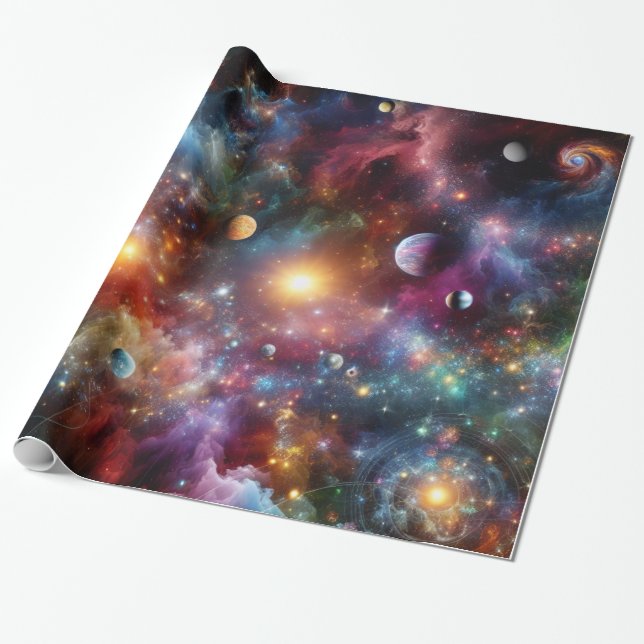 COSMIC UTOPIA WRAPPING PAPER (Unrolled)