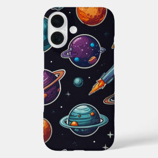 Cosmic Vibes Space-Themed iPhone 16 Case – Stars,