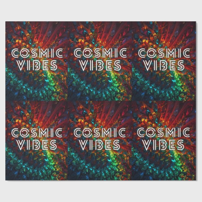 Cosmic vibes wrapping paper (Flat)