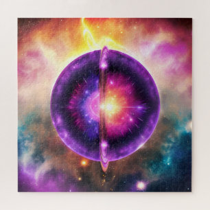 Cosmic Vibrant Colorful Mystical Celestial Object Jigsaw Puzzle