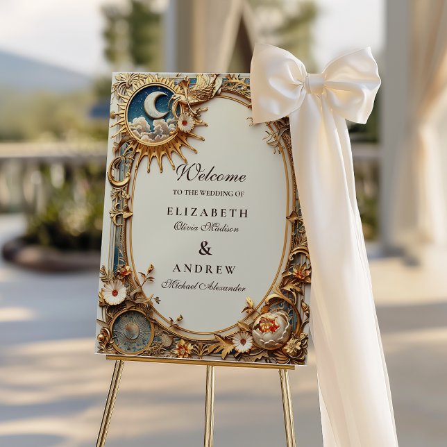 Cosmic Vintage Constellation Wedding Foam Board (Creator Uploaded)