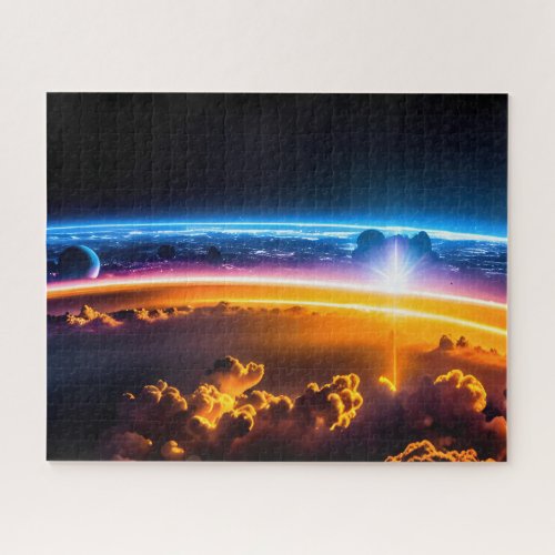 Cosmic Vision of Future City From Fourth Dimension Jigsaw Puzzle