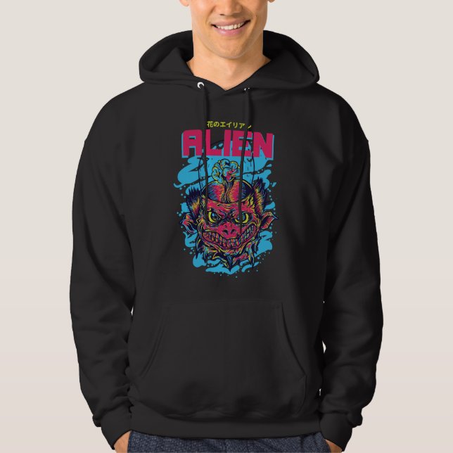 Cosmic Visitor : The Alien Design Hoodie (Front)