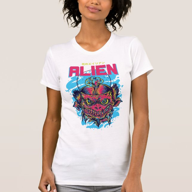 Cosmic Visitor : The Alien Design T-Shirt (Front)