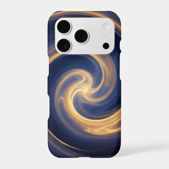 Cosmic Vortex of Golden Light Iphone Case (Back)