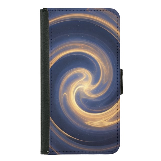 Cosmic Vortex of Golden Light Samsung Galaxy Wallet Case (Front)