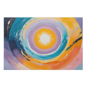 Cosmic Vortex: Solar Embrace Faux Canvas Print